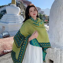 Load image into Gallery viewer, Ethnic Tibetan shawl cloak Warm Scarf
