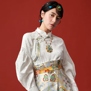Tibetan Gawu Box Necklace Pendant Tibetan Style Turquoise Gem Pendant Gold Ethnic Style Jewelry.