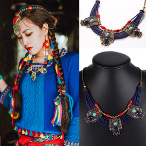Ethnic Style Tibetan Short Clavicle Necklace, Neck Chain, Collar