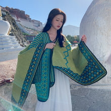 Load image into Gallery viewer, Ethnic Tibetan shawl cloak Warm Scarf
