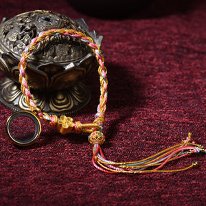 Tibetan Ethnic Style Hand-painted Zakiram Female Thangka Gawu Box Single Loop Bracelet Hand Woven Double Loop Bracelet