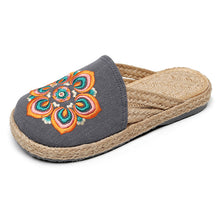Load image into Gallery viewer, Creative Rural Retro Ethnic Style Embroidered Slippers Women Multicolor Soft and Comfortable Sandals
