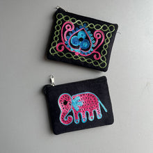 Load image into Gallery viewer, Nepali Hand-embroidered Suede Ethnic Style Mini Coin Purse Pocket Card Bag Short Fabric Coin Bag
