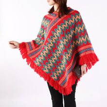 Load image into Gallery viewer, Warmth in autumn and winter, the head shawl of the river loop wears the national custom Su sweater in the sky, and the ancient folk wind blows the opposite side
