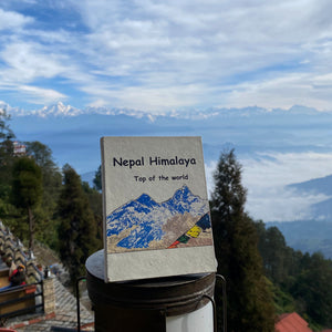 Nepal's world top handmade paper notebook Himalayan snow mountain