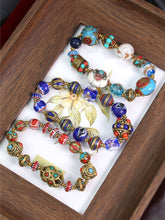 Load image into Gallery viewer, Original design retro Nepal ancient method Tibetan beads transfer beads glass bracelet
