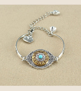 National Style The Eight Trigrams of Zodiac Sign Rotated The Six Character Mantra Bracelet