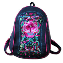 Load image into Gallery viewer, New National Style Embroidered backpack retro embroidered fashionable women&#39;s bag travel backpack canvas schoolbag
