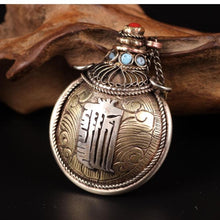Load image into Gallery viewer, Hand-made Tibetan retro folk style Gagawu box small pot necklace pendant for men and women
