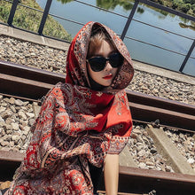 Load image into Gallery viewer, Ethnic spring and summer shawl  women&#39;s sunscreen scarf Tibet desert warm cloak in autumn and winter
