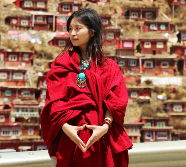 Red Super Long Shawl Tibetan Tourist Scarf Solid Color Anti-Air Conditioning Sun Protection Warm Big Scarf