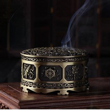 Load image into Gallery viewer, All-metal cloisonne enamel Tibetan incense burner
