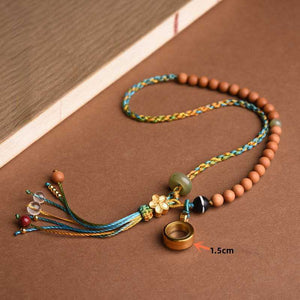 New Old Sandalwood Hand Chain Hand Woven Jade Hand Rope Female Tibetan Gawu Box Thangka Bracelet