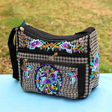 Load image into Gallery viewer, New Ethnic Style Women&#39;s Embroidery Bag Large Capacity Multi layer Embroidery One shoulder Crossbody Cosmetic Bag
